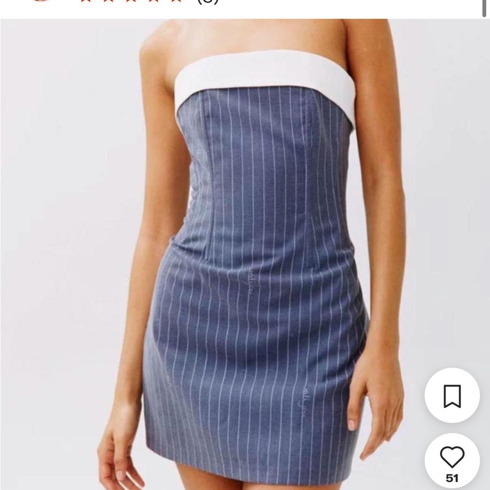 With Jean pinstripe dress